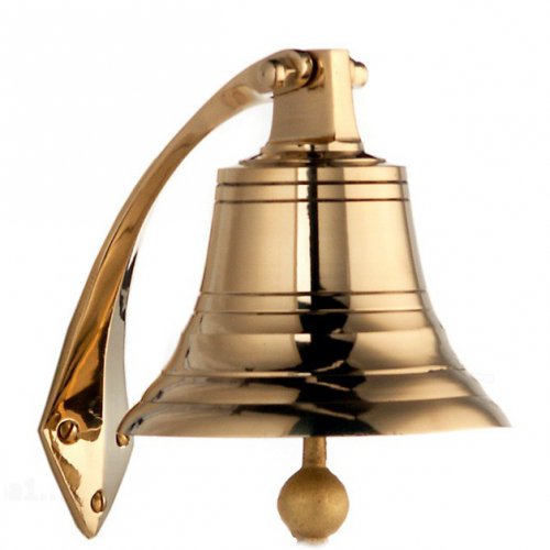 Purchase heavy brass ship bell with bracket and lanyard