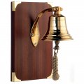 Heavy bell fixated on wooden board Edition with bell diameter of 10cm
