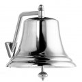 Chrome plated ship bell with bracket and lanyard Edition with 210 mm diameter (2.6kg)